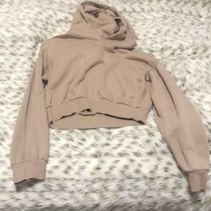 Forever21 Tan cropped hoodie